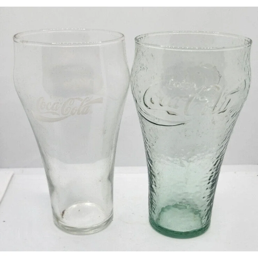 2 Vintage Glass Coca-Cola Drinking‎ Glasses